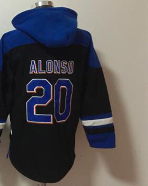 

new york #20 pete alonso fans hoodie american baseball pullover, Black