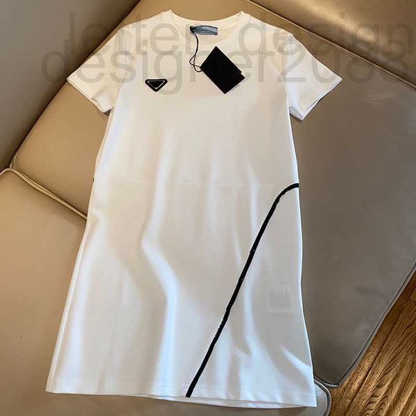 

basic & casual dresses designer women dress sleeveless denim shirt for spring summer outwear style with budge letter lady slim belt pleated, Black;gray