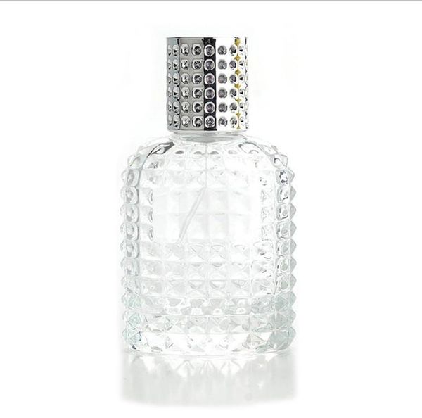 

personality transparent glass sprayer pump empty perfume bottle portable travel parfum atomizer case