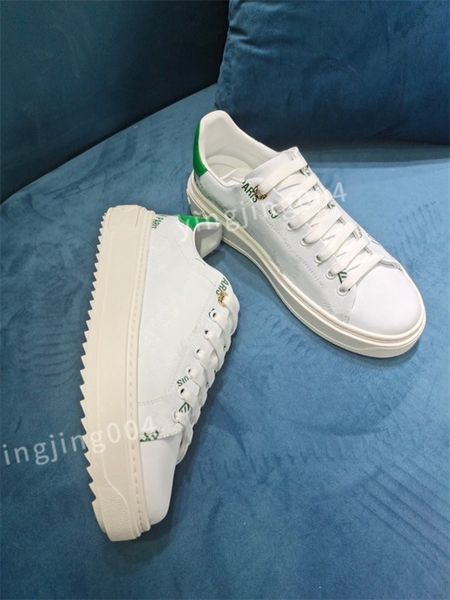 

luxurys designer sneakers timeout women casual shoes lady calfskin white pattern shoe retro styles classical quality, Black