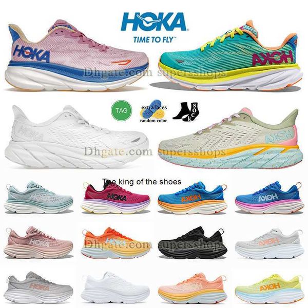 

2023 hoka one clifton 9 running shoes bondi 8 one people movement triple black white airy blue coastal sky harbor mist peach pink sand men w