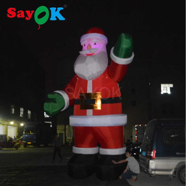 

sayok 16.4 feet inflatable santa claus with led lighting giant inflatable santa old man for christmas decoration outdoor use