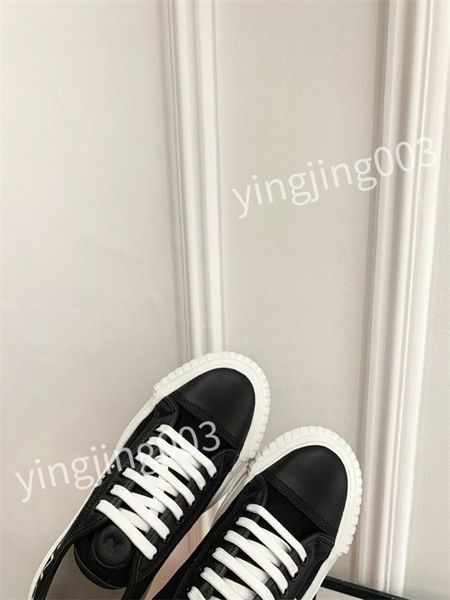 

new women casual shoes designer sneakers lady lambskin calfskin white shoe retro style fashionable quality size 35-41, Black