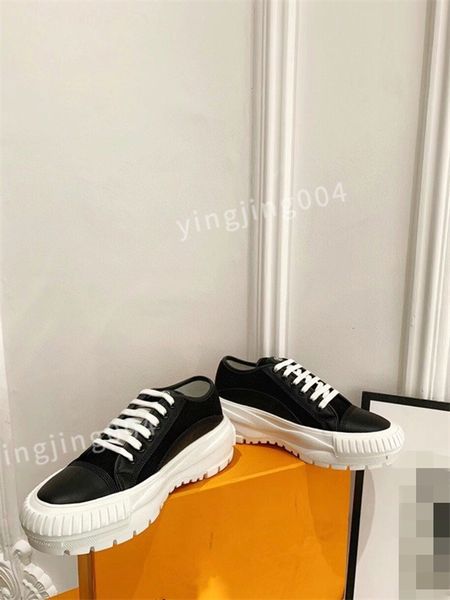 

luxurys designer sneakers timeout women casual shoes lady calfskin white pattern shoes retro styles classical quality, Black