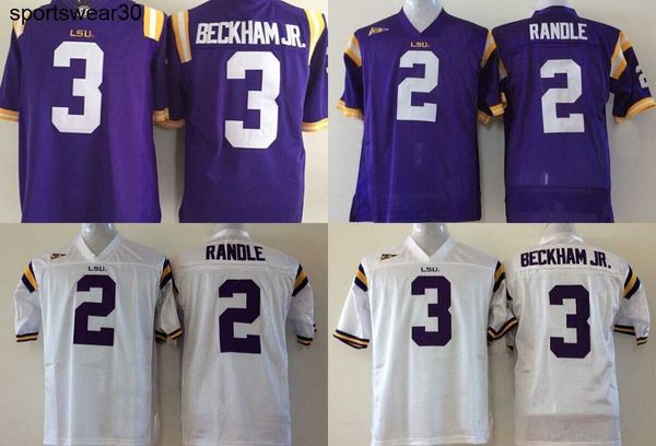 

lsu tigers 2 randle college football jersey 3 beckhamjr 5 guice -factory outlet, Black;red