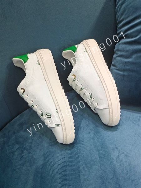 

2023 luxurys designer stripe casual shoes fashionable leather lace-up tennis shoe fabric low canvas sports men women, Black