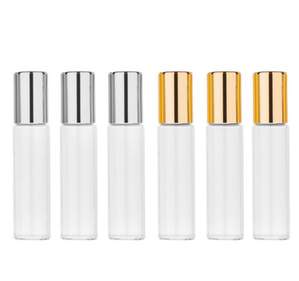 

2020 empty 5ml 10ml glass fine mist atomizer bottles with gold or silver caps refillable perfume cologne decant spray bottles