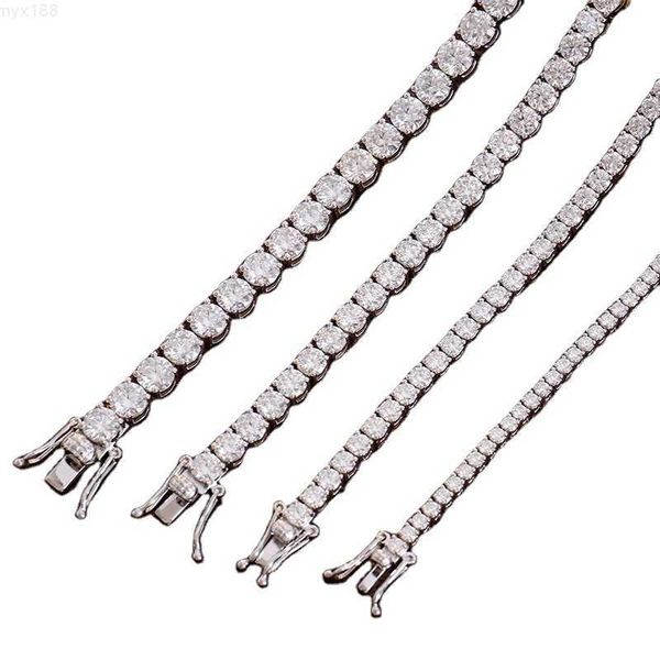 

sterling silver 14k gold/yellow gold plated 7'' 2mm moissanite diamond tennis bracelet women gifts