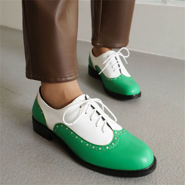 

women shoes 2023 new lace up flat matching color vintage single shoes men and women english retro loafers 43 size dropshopping, Black