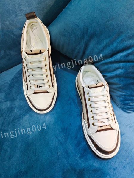 

2023 new designer sneakers timeout women casual shoes lady calfskin white pattern shoe retro styles classical quality, Black