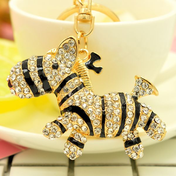 

shiny keychains rhinestone horse crystal keychain keyring crystal pendants purse bag key chain pendant jewelry, Slivery;golden