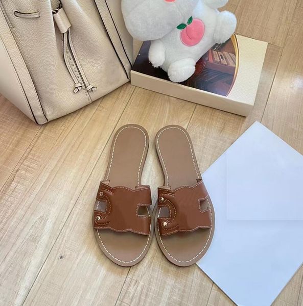 

women classic slipper leisure flat bottom slipper designer printing women slipper cow leather mules slipper outdoor sandbeach slipper, Black