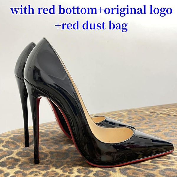

brand women's dress shoes designer pumps luxury glitter studs triple black white patent leather suede 8cm 10cm 12cm party womens weddin