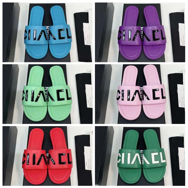 

fashion slipper paris slides sandals slippers for women designer beach slippers color blocking letter version slippers fashionable flat heel, Black