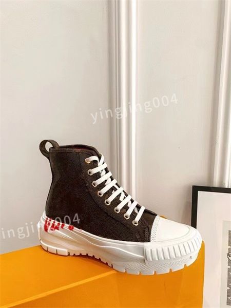 

2023 luxurys designer shoes women trainer sneaker multicolor classic retro thick sole elevated training shoe rubber canvas, Black