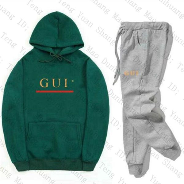 

men set sweatsuit designer tracksuits mens womens hoodies pants fashion clothing sweatshirt pullover casual tennis sport tech fleece tracksu, Gray