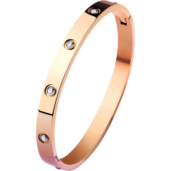 

high version card c v gold high edition nail bracelet for women love full diamond couple ins fashion craft men giftveai, Black