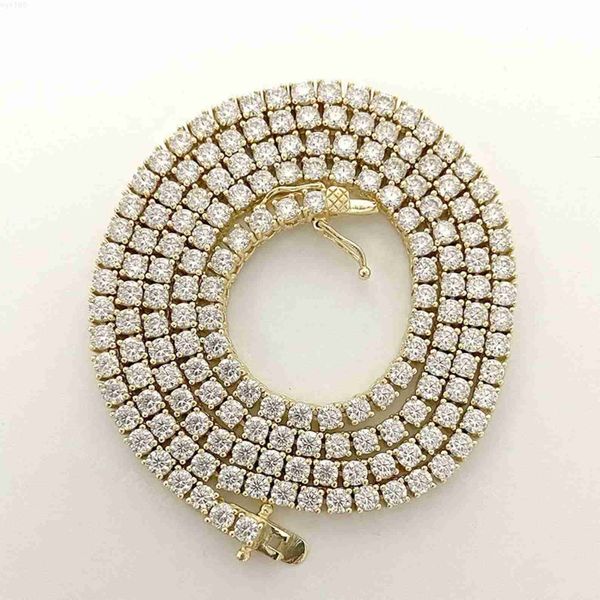

925 sterling silver tennis chain hip hop jewelry 5mm vvs tennis chain moissanite