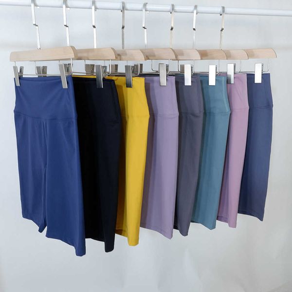 

lulu women 8" high waist biker short workout tummy control bike shorts yoga running exercise spandex leggings