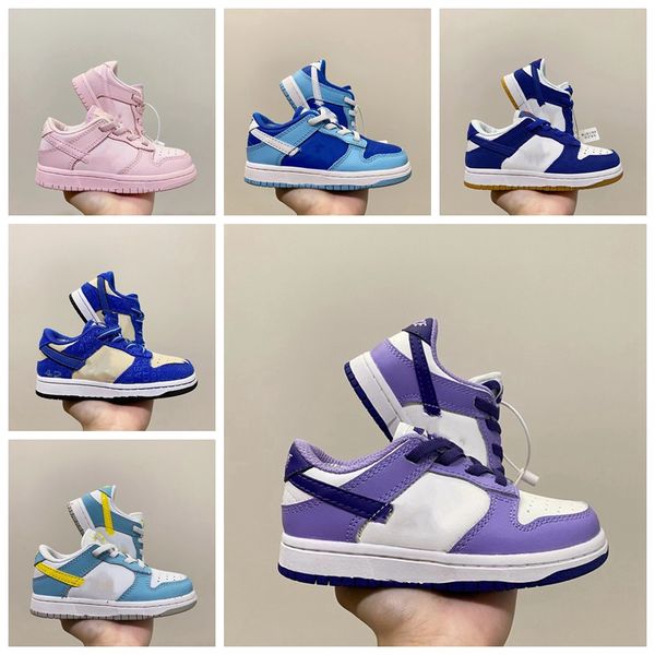 

2023 designer kids baby shoes for boys girls sports black white chunky low cows trainers boy and girl athletic outdoor sneakers youth basket