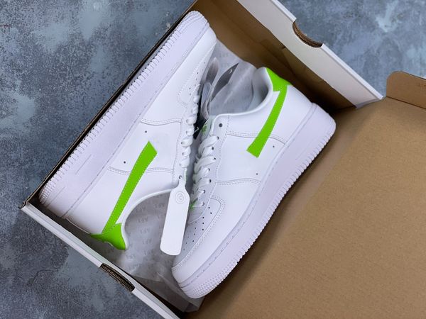 

men women outdoor running 1 low 07 white green blanc vert 2023 lifestyle walk out and standing athletic sneakers