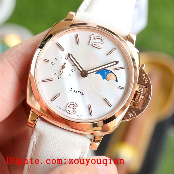 

pam watches luminor due joker montre de luxe boss 2555 movement moon phase wristwatches marina luxury business brand leather strap watch d10