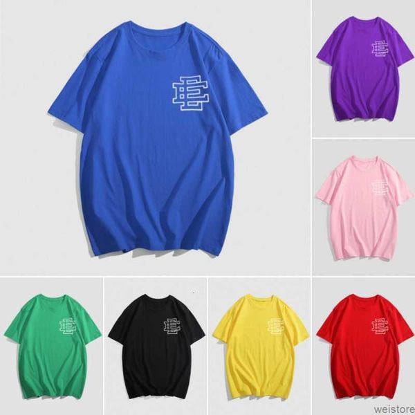 

mens designer ee tees eric emanuel t-shirt summer casual t shirt ins fashion slim letter printerd short sleeve loose high street, White;black