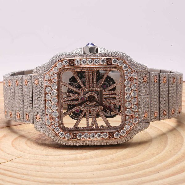 

2023premium vvs brand custom dign hip hop men woman luxury hand set lced out diamond moissanite watchw0hcdik50lrp, Silver
