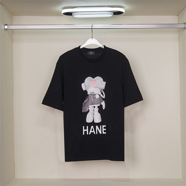 

21ss designer tide t shirts chest letter laminated print short sleeve high street loose oversize casual t-shirt 100% pure cotton for men an, White;black