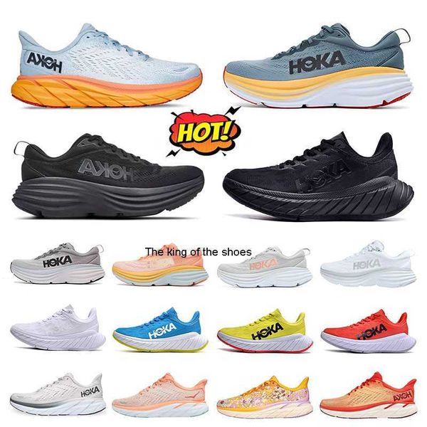

2023 hoka one bondi 8 running shoe clifton carbon x2 kawana challenger atr 6 sneakers lifestyle shock absorption outdoor designer women men