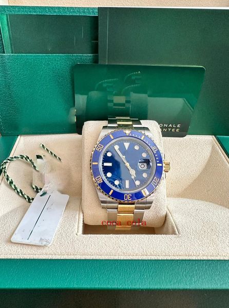 

vs cal.3235 126613lb "bluesy" gold blue dial bracelet sapphire automatic waterproof fashion men's watch, Slivery;brown