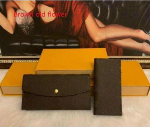 

designers portefeuille sarah wallet womens envelope flap emilie josephine long wallets card holder purse mini pochette accessoires handbag w, Red;black