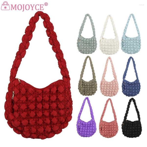 

shoulder bags women satchel ruched quilted messenger bag pleated large capacity fashion solid color shopper purse female clutch