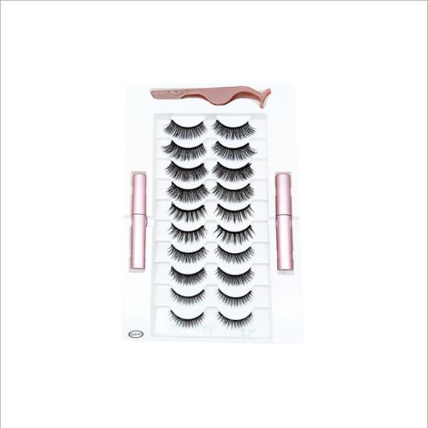 

eye lashes magnetic eyelashes and eyeliner set false eyelashes magnet extension liquid eyeliner & tweezer set