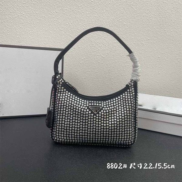 

designer hobo bag woman luxury shoulder bag fashion diamond crossbody handbags letter logo women's tote dinner bag
