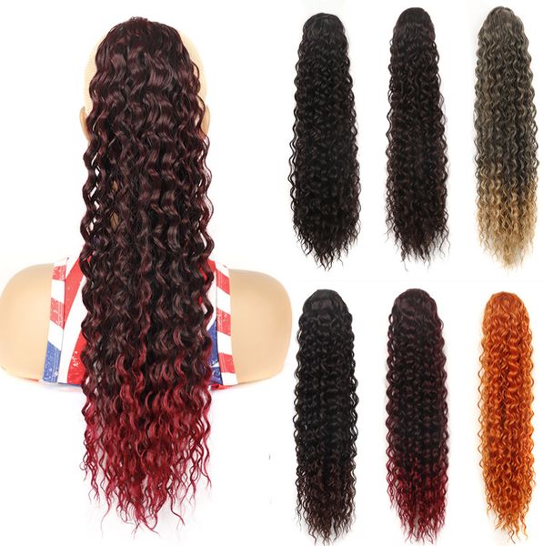 

24-inch drawstring ponytail for women - variety of curly styles - easy to wear - perfect for all occasions - and affordable, Black