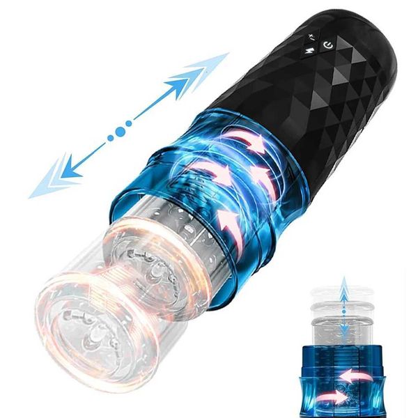 

toys massager automatic male masturbator telescopic rotation vagina masturbation equipment toys for men goods adults piston mastubator