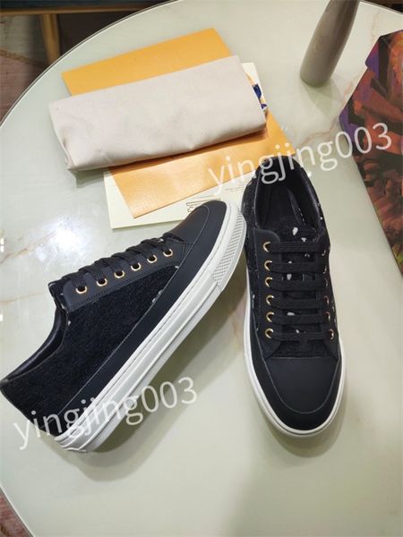 

2023 new luxury designer sneakers sneakers women casual shoes lady lambskin calfskin shoe retro style fashionable, Black