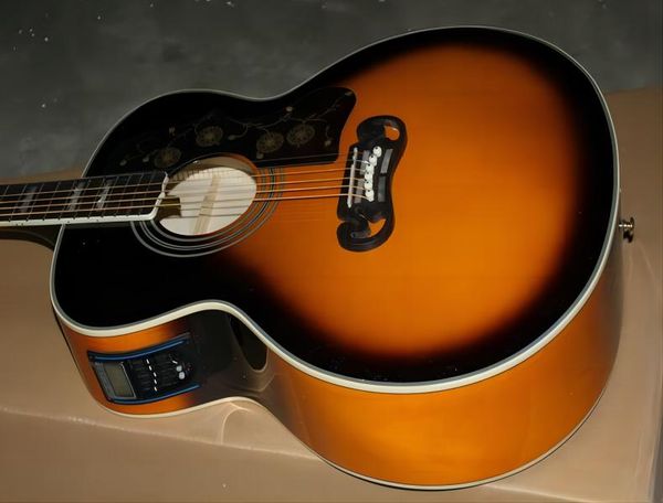 

very beautiful new cherry electric guitar acoustic guitar with from china3658