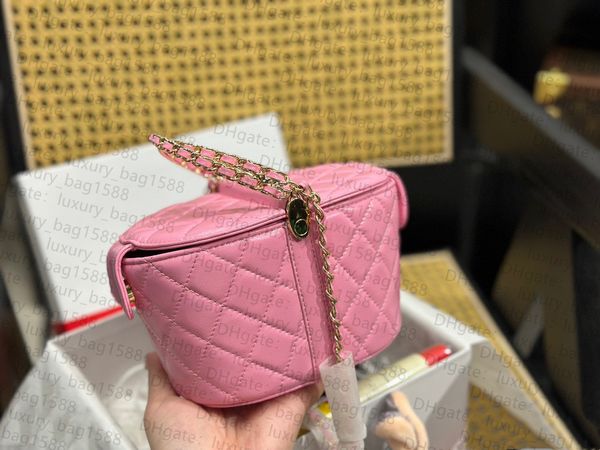 

designer chain bag 23c shoulder bag genuine leather diamond checker material women's classic zipper flip bag designer bag