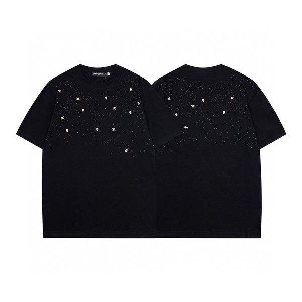 

men's plus tees & polos round neck embroidered and printed polar style summer wear with street pure cotton n11e, Black;brown