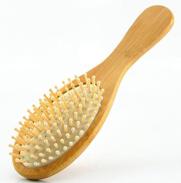 

2020 price natural bamboo brush healthy care massage hair combs antistatic detangling airbag hairbrush hair styling tool