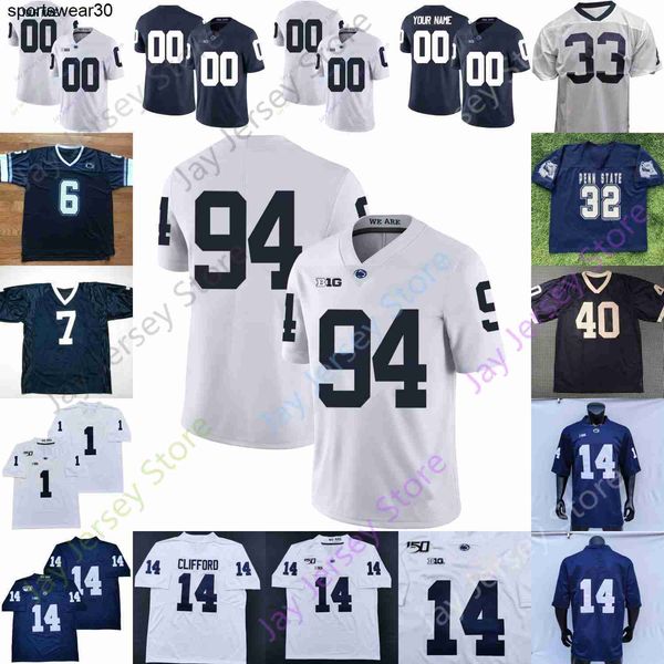 

psu penn state football jersey ncaa college jonathan sutherland dixon drew allar marcus allen joe paterno kj hamler cain freiermuth parsons, Black;red