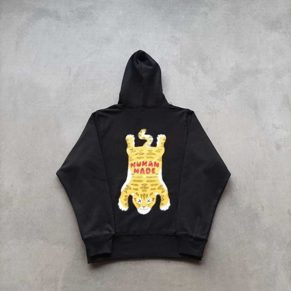 

men women hoodies long-sleeved printed human made thickened cotton oversize loose pullover sweaters teh5, Black