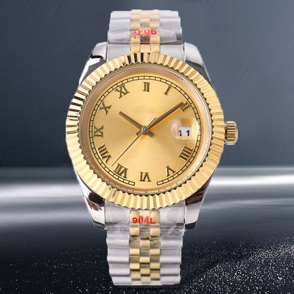 

watch men's luxury designer watch fully automatic mechanical watches 28mm 31mm 36mm 41mm dress two-tone stainless steel expansion band, Slivery;brown