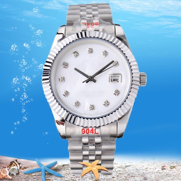 

automatic movement 36/41mm mens mechanical watches full stainless steel super luminous 28/31mm quartz women watch couples fashion aaa qualit, Slivery;brown