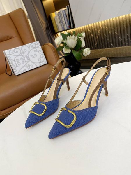 

luxury designer dress shoes valentinosity women's high heels new spring and autumn sandals designer fashion formal dress elegant temper, Black