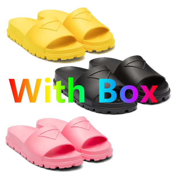 

with box luxury designer slippers summer h sandals oran sandal beach slippers flat flip beach platform comfortable white outdoor l slides, Black