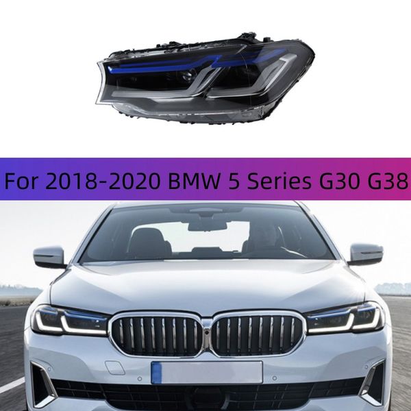 

car styling for 20 18-20 20 bmw 5 series g30 g38 headlights assembly led drl blue eyebrow design auto accessories