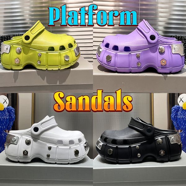 

croc platform sandals women hardcrocs sandal chunky designer slippers paris rubber slides men casual shoes black luxury mens womens summer b
